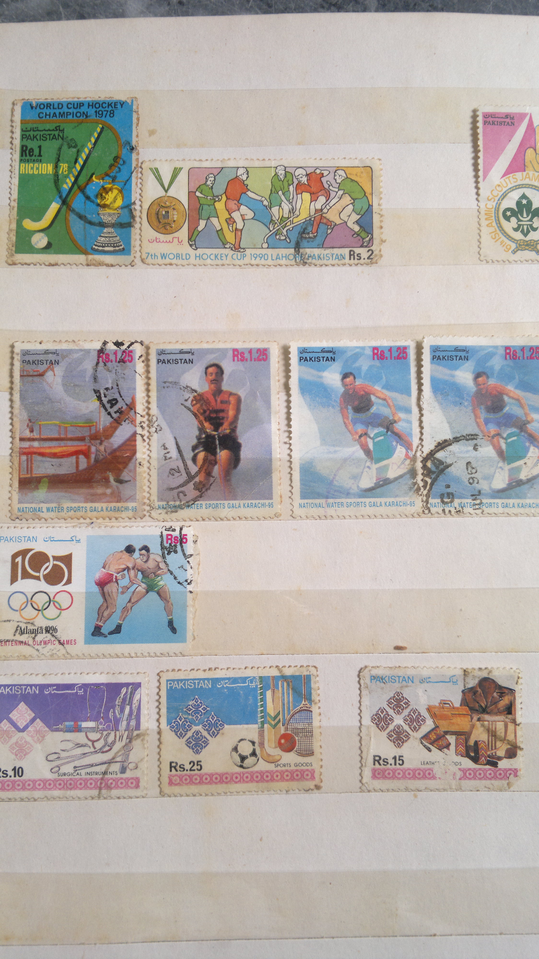 Pakistani Stamps featuring Games and Sports